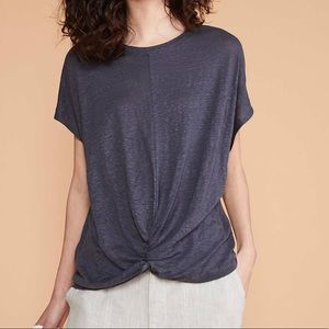 LOU & GREY SOFTSERVE LINEN TWIST FRONT TOP